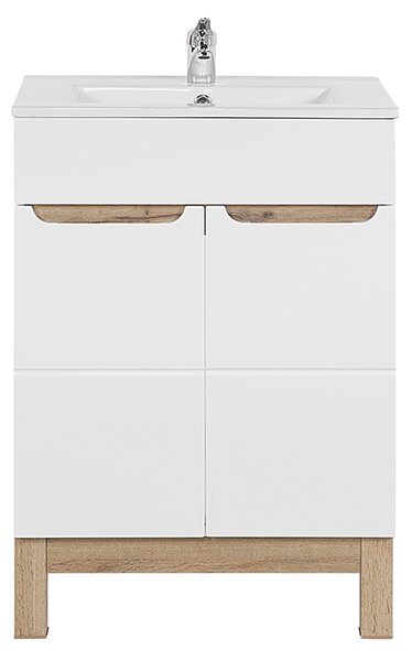 Koupelnová sestava BALI WHITE 60cm s vysokou skříňkou a umyvadlem