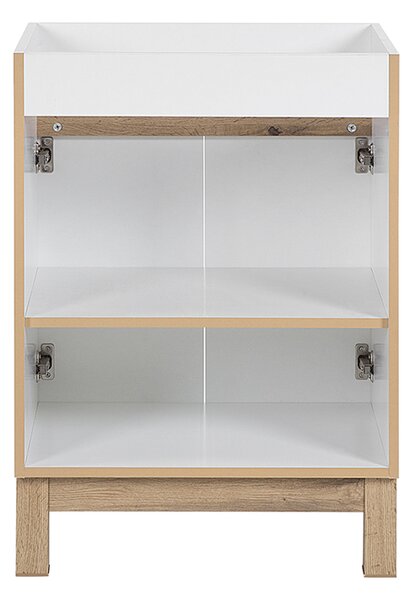 Koupelnová sestava BALI WHITE 60cm s vysokou skříňkou, zrcadlem a umyvadlem