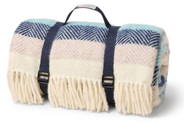 Pikniková vlněná deka Polo Seashore Stripe, 183x150 cm Tweedmill