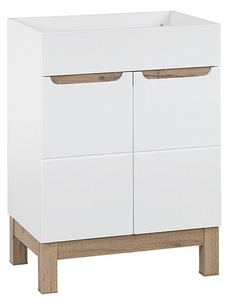 Koupelnová sestava BALI WHITE 60cm s vysokou skříňkou, zrcadlem a umyvadlem