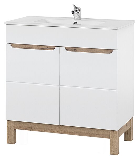 Koupelnová skříňka BALI WHITE 80cm s umyvadlem