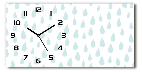 Moderní skleněné hodiny na stěnu Kapky pl_zsp_60x30_f_98840526