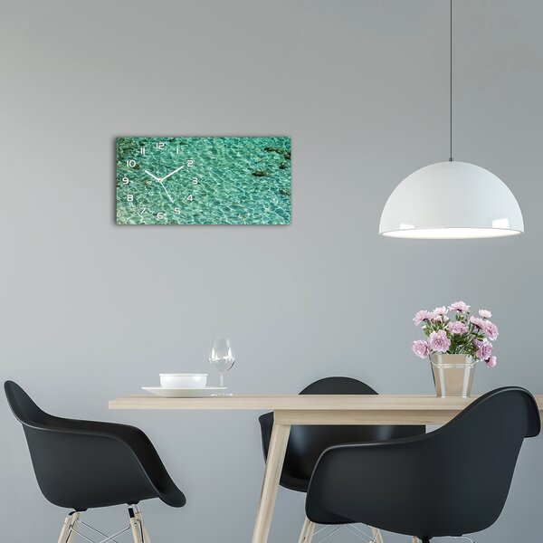 Skleněné hodiny na stěnu Průzračná voda pl_zsp_60x30_f_99348039
