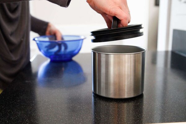 Planetary design dóza na kávu Airscape brushed steel 250 g