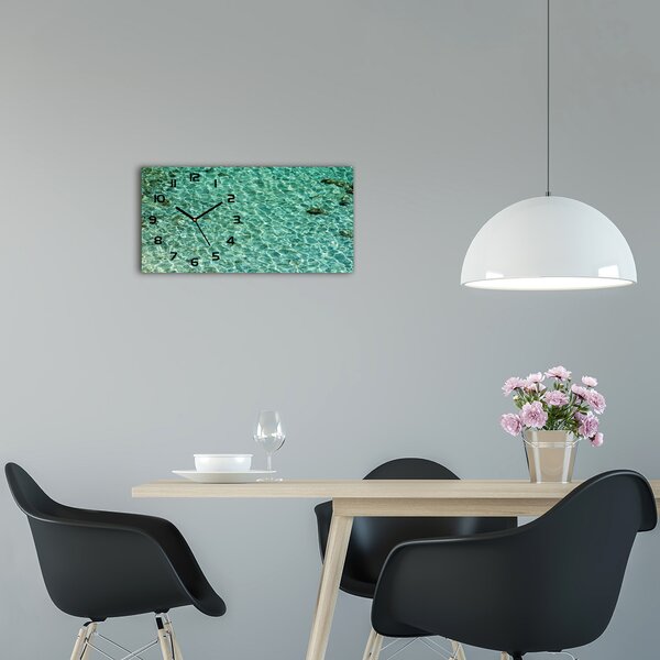 Skleněné hodiny na stěnu Průzračná voda pl_zsp_60x30_f_99348039