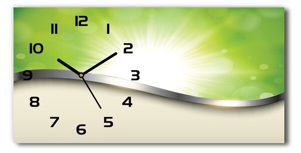 Skleněné hodiny na stěnu Zelená abstrakce pl_zsp_60x30_s_125208146