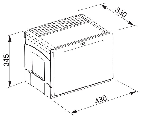 Odpadkový koš Franke Cube 50, 1x 14 l + 1x 18 l 134.0055.289