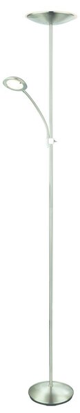 Rabalux 7006 LED stojací lampa s čtecí lampičkou Vlasta 18W+5W | 1800lm | 3000K - chrom