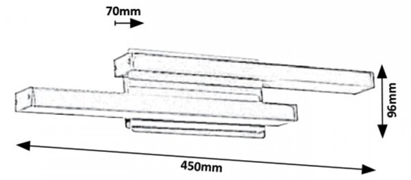 Rabalux 5784 LED nástěnné svítidlo do koupelny 18W | 1100lm | 3000K | IP44