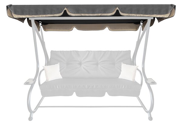 Aga Střecha na zahradní houpačku GRANDLUX Grey 212x114cm