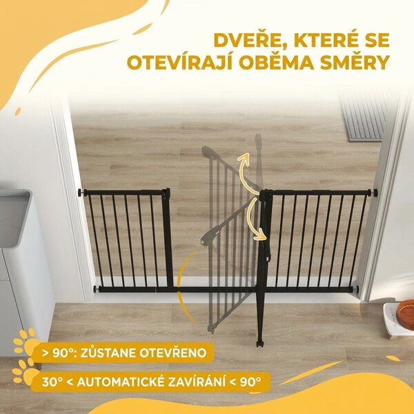 Zábrana na schody/dveře, kovová, černá D06-096