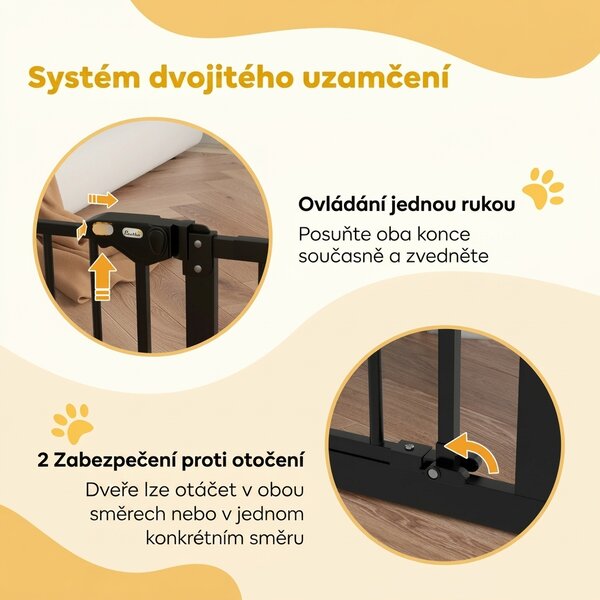 Zábrana na schody/dveře, kovová, černá D06-096