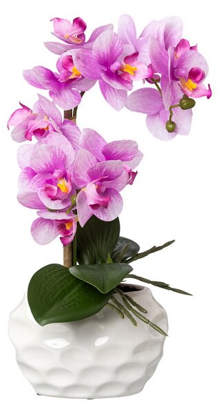 Umělá Orchidej růžová v květináči, 33cm