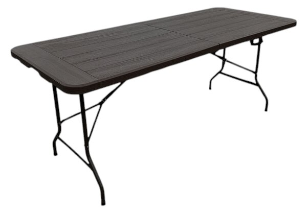 TENTino Skládací stůl IMITACE DŘEVA 180x76 cm PŮLENÝ
