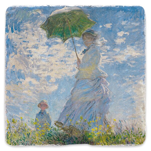 Paní Monetová a její syn - mramorový tácek
