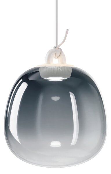 Lodes 21811 8630 Obló small, závěs z modrého foukaného skla, 1x7W LED 3000K, Ø21,1x24,3cm
