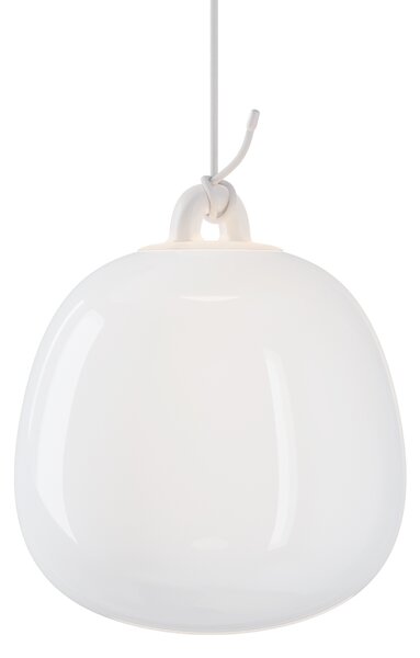 Lodes 21811 1330 Obló small, závěs z hedbávně bílého foukaného skla, 1x7W LED 3000K, Ø21,1x24,3cm
