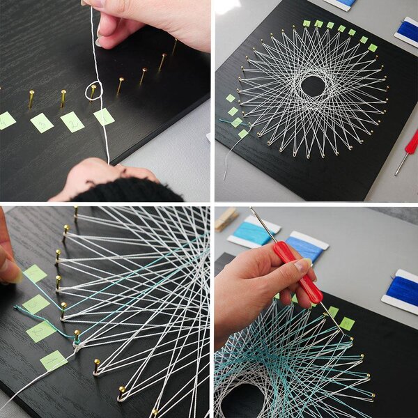 4Leaders Kreativní sada String Art mandala 30×30 cm