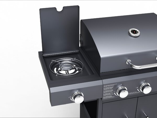 Plynový gril BestBerg BBBQ-27SB / 4 hořáky / 11,6 kW / černá