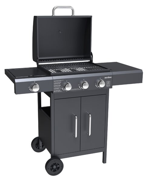 Plynový gril BestBerg BBBQ-27SB / 4 hořáky / 11,6 kW / černá