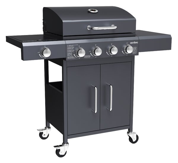 Plynový gril BestBerg BBBQ-28SB / 5 hořáků / 14,4 kW / černá