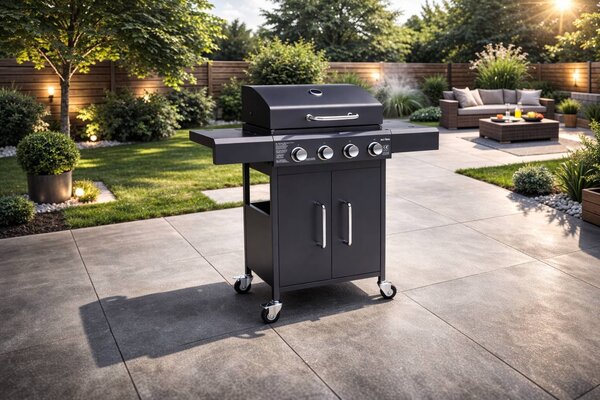 Plynový gril BestBerg BBBQ-28SB / 5 hořáků / 14,4 kW / černá