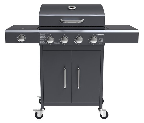 Plynový gril BestBerg BBBQ-28SB / 5 hořáků / 14,4 kW / černá