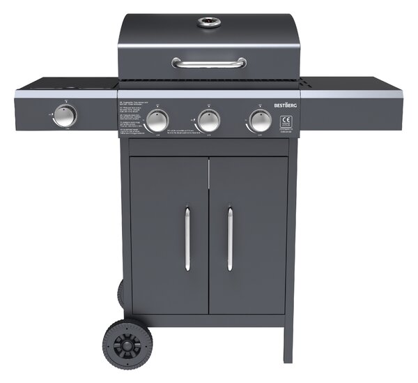 Plynový gril BestBerg BBBQ-27SB / 4 hořáky / 11,6 kW / černá