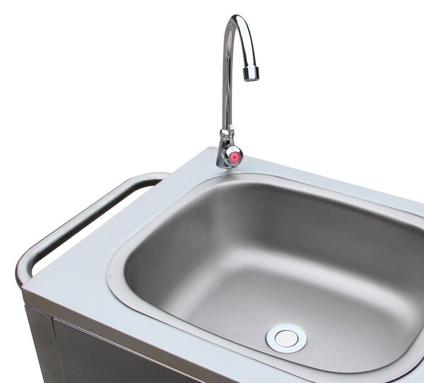 Nerezová zahradní BBQ kuchyně s umyvadlem BestBerg BBBQ-29SS / 5 hořáků / 17,2 kW / stříbrná