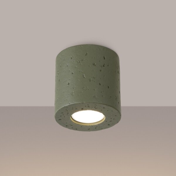 Sollux SL.1841 - Bodové svítidlo ORBIS 1xGU10/10W/230V beton/zelená