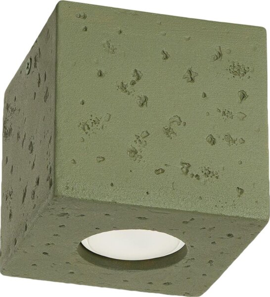 Sollux SL.1845 - Bodové svítidlo QUAD 1xGU10/10W/230V beton/zelená