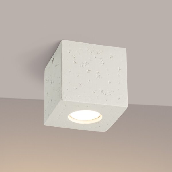 Sollux SL.1846 - Bodové svítidlo QUAD 1xGU10/10W/230V beton/krémová