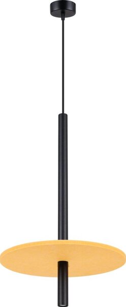 Sollux SL.1880 - Lustr na lanku FELTRO 1xG9/8W/230V černá/žlutá