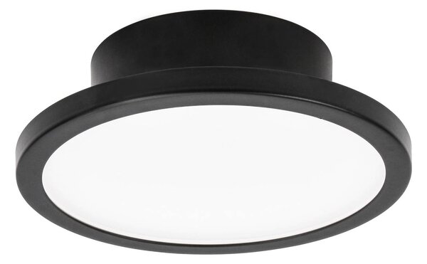 LIGHTME LED stropní svítidlo Aqua Ø 14,7 cm černé