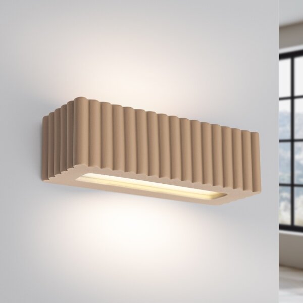 Sollux SL.1887 - Nástěnné svítidlo RIGATA 1xE27/15W/230V keramika/taupe