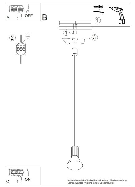 Sollux SL.1870 - Lustr na lanku ESTRIA 1xE14/10W/230V pr. 14 cm krémová