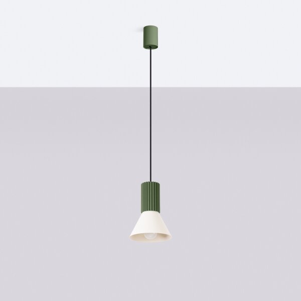 Sollux SL.1872 - Lustr na lanku ESTRIA 1xE14/10W/230V pr. 14 cm zelená