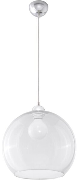 Sollux SL.0248 - Lustr na lanku BALL 1xE27/15W/230V pr. 30 cm čirá/lesklý chrom