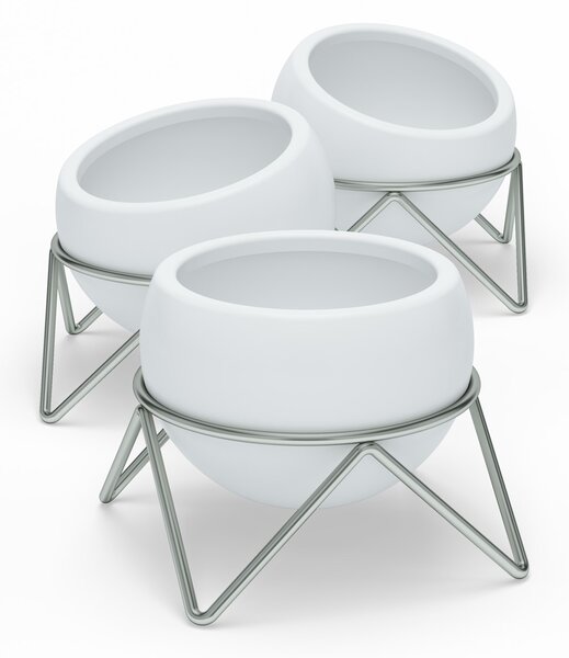 SET/3ks květináčů POTSY s kov. podstavci UMBRA