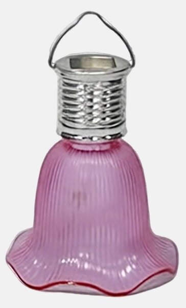 Sinsay - Solární zahradní LED lampička s rýhovaným stínidlem - fuchsiová