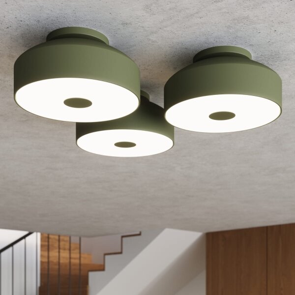 Sollux SL.1680 - Stropní svítidlo OMIQ 4xE27/15W/230V pr. 30 cm zelená