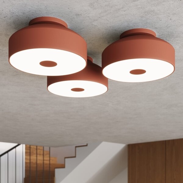 Sollux SL.1681 - Stropní svítidlo OMIQ 4xE27/15W/230V pr. 30 cm červená