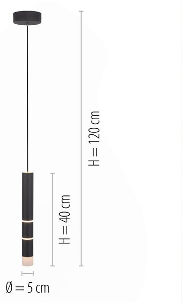 ZÁVĚSNÉ LED SVÍTIDLO, 12/12/120 cm - Závěsná světla