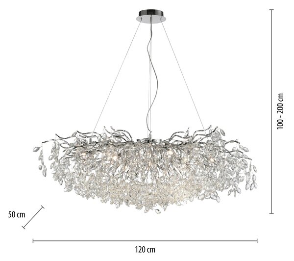 ZÁVĚSNÉ SVÍTIDLO, 120/50/250 cm - Závěsná světla