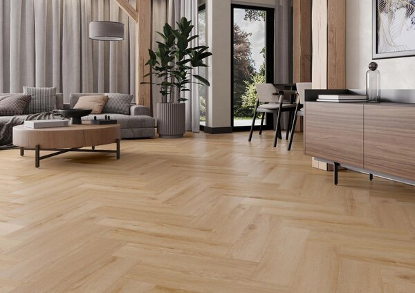 Vinylová podlaha click Afirmax Legnar Herringbone - Dub Tucson 41595
