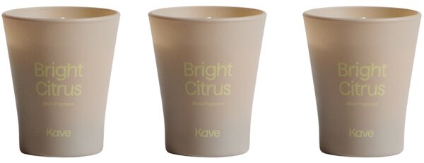 Kave Home Set tří vonných svíček Bright Citrus 50 g