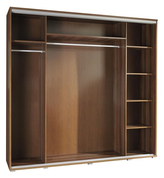 Šatní skříň Peldon 205 (wenge) (se zrcadlem)