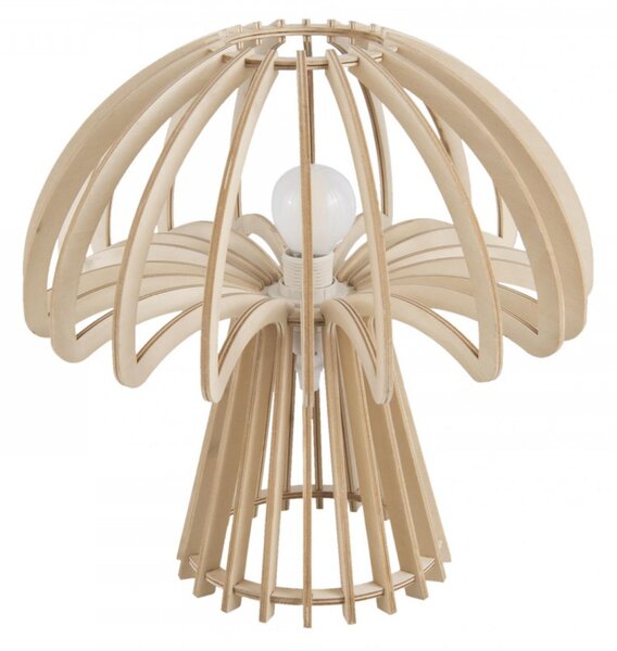 Dřevěná stolní lampa Traditional Mushroom přírodní Leitmotiv VÝPRODEJ