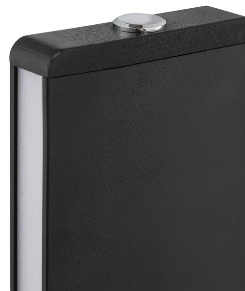 Brilliant LED stolní lampa Arcus, černá/hnědá, výška 56 cm, kov/dřevo, stmívatelný, Černá, Obývací pokoj / jídelna, kov