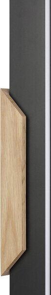 Brilliant LED stolní lampa Arcus, černá/hnědá, výška 56 cm, kov/dřevo, stmívatelný, Černá, Obývací pokoj / jídelna, kov